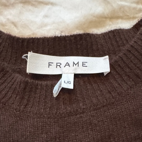 Frame Denim Dark Brown Crew Neck Sweater - Picture 3 of 4